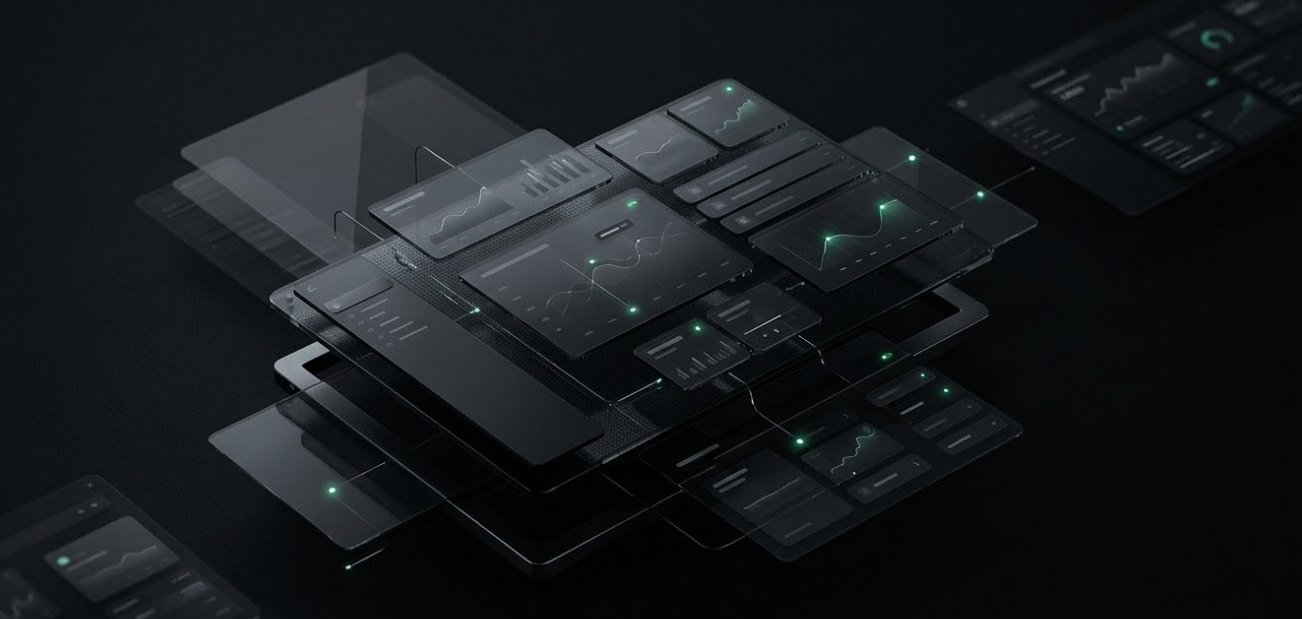 Composição de interface em camadas para a seção de sinais de atuação